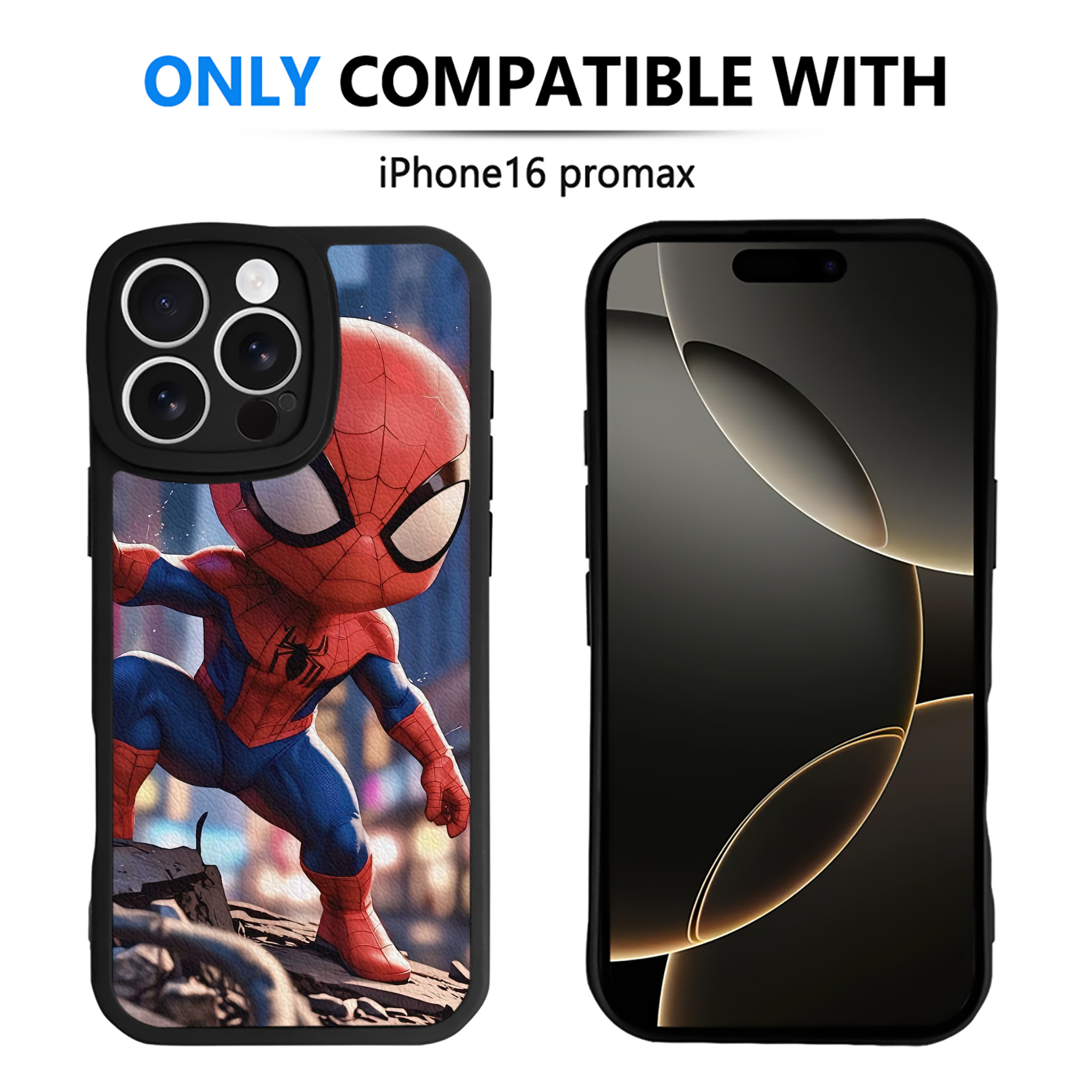 Spider Man スパイダーマン 【iPhone 16シリーズ対応】シリコンスマホケース（レザー調） 材質：シリコン